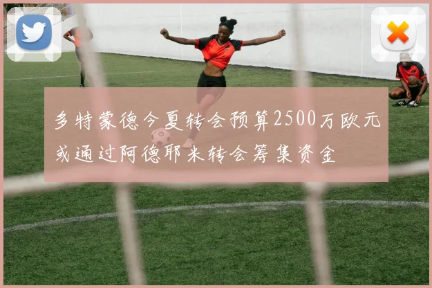 多特蒙德今夏转会预算2500万欧元或通过阿德耶米转会筹集资金